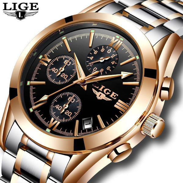 LIGE MGX5 - Reloj de Lujo para Hombre